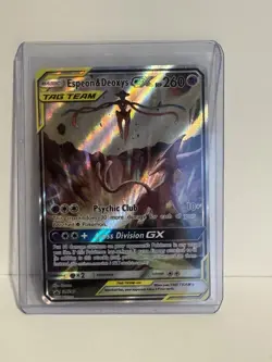 Pokemon Espeon & Deoxys GX TAG TEAM Promo Holo Card SM240 - Image 1