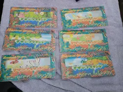 Lot of 6 pokemon JAPANESE SOUTHERN TROPICAL ISLAND SEA 3 CARD COLLECTOR SLEEVE - Image 1