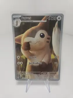 Furret 168/159 Sv09: Journey Together Illustration Rare Holo Pokemon Tcg Card NM - Image 1