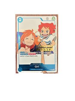 Girl (OP14 Release Event Winner) P-096 One Piece Promotion Cards Foil-Not Sealed - Image 1