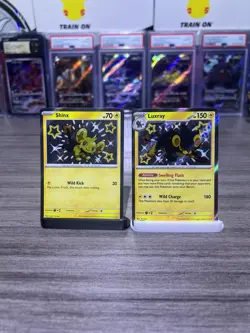 2 Card Lot Baby Shiny Pokemon Shinx 135 & Luxray 137 Paldean Fates English NM+ - Image 3