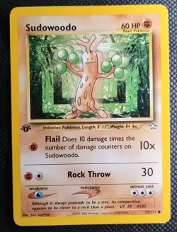 Sudowoodo 1st Edition Neo Genesis 77/111 Nintendo Pokemon Card - Excellent LP - Image 1