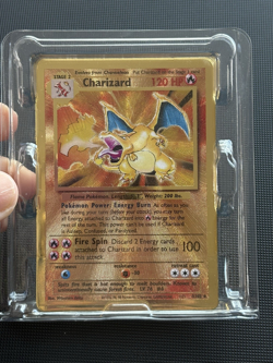 Charizard Metal Gold Card 4/102 Celebrations Pokemon Card - Image 1