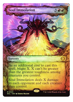 Soul Immolation - Foil - Showcase Lorwyn Eclipsed MTG - Image 1
