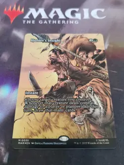 Mtg. Hunter's Insight. Foil Borderless. Marvel Universe Eternal-Legal. Nm - Image 1