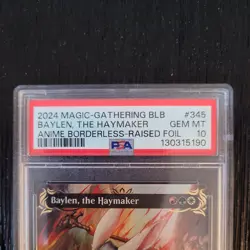 2024 MTG BLOOMBURROW BORDERLESS-RAISED FOIL BAYLEN, THE HAYMAKER PSA 10 - Image 3