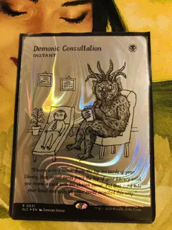 Demonic Consultation - Secret Lair Halo Foil Encyclopedia of Magic Mtg R0031 - Image 1