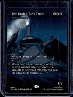 2025 Magic The Gathering Avatar The Last Airbender Fire Nation Tank Train #0025 - Image 1