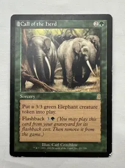 Call of the Herd x1 MTG Odyssey 1x Magic Good Heavy Play HP - Image 1