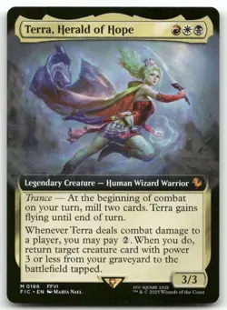 Terra, Herald of Hope (Extended Art) #186 MTG Final Fantasy FIC NM X1 - Image 1
