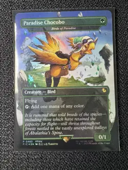 Paradise Chocobo - Birds of Paradise Borderless FOIL MTG Final Fantasy FIN NM X1 - Image 1