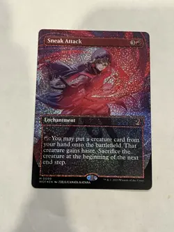 Mtg Wilds of Eldraine Enchanting Tales Sneak Attack (0099 - Anime Confetti Foil) - Image 1
