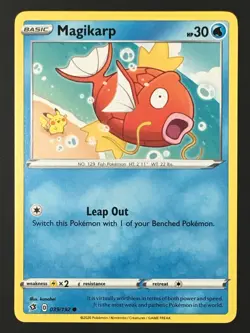 Pokemon TCG Magikarp w/ Pikachu 039/192 Regular Common SWSH02: Rebel Clash NM - Image 1