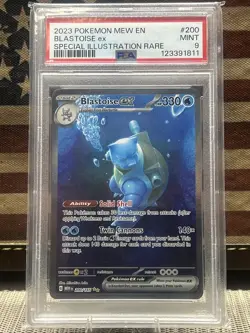 Pokemon TCG Blastoise EX 200/165 Sv: Scarlet & Violet 151 PSA 9 Mint - Image 1