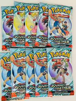 LOT (10) Pokemon TCG: JOURNEY TOGETHER SV09 Loose Booster Packs -New & Sealed -D - Image 1