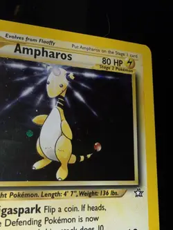 Ampharos #1/111 1st Edition Holo Rare Double Swirl Neo Genesis, Vintage Pokemon - Image 5
