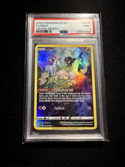 2023 Pokemon Sword & Shield SWSH Full Art Mew Crown Zenith #GG10 PSA 9 Mint - Image 1