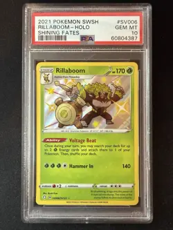 Rillaboom SV006/SV122 PSA 10 Gem Mint 2021 Pokemon Shining Fates Baby Shiny - Image 1