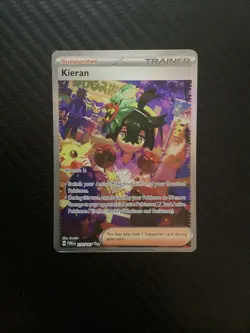 Pokemon TCG Twilight Masquerade Kieran Special Illustration Rare 218/167 NM - Image 1