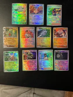 Pokemon TCG Prismatic Pokeball Reverse Holo Pattern LOT OF 11 ALL NM - Image 1