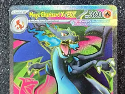 Mega Charizard X ex 109/094 ~Mint/NM Phantasmal Flames 2025 Full-Art Pokemon TCG - Image 2
