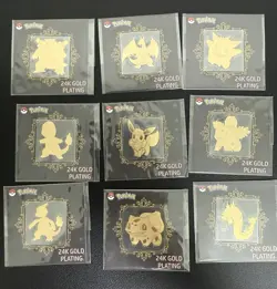 Korea Pokemon Striking Popping Candy 24k Gold Plated Sticker Lot 49 No Mew - Image 2