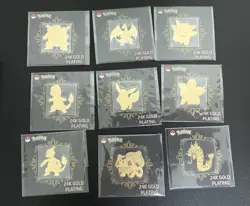 Korea Pokemon Striking Popping Candy 24k Gold Plated Sticker Lot 49 No Mew - Image 5