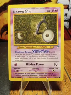 2000 Pokemon Neo Destiny Unown #89 VLP - Image 1