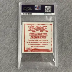2002 Topps Yu-Gi-Oh! Sticker Collection #8 Time Wizard Silver PSA 8 NM-MT - Image 2