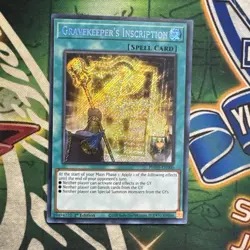 Yugioh! Gravekeeper's Inscription PHHY-EN000 Secret Rare 1st Edition NM - Image 1