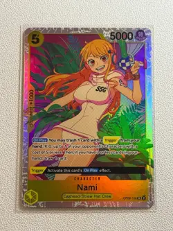 One Piece TCG Nami (SR) OP08-106 Holo Foil NM/M English - Pack To Sleeve! - Image 1