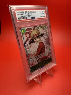 Monkey.D.Luffy Parallel OP13-118 Carry On His Will Alternate Art PSA 10 - Image 3