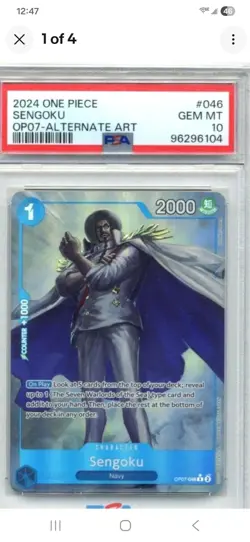 2024 ONE PIECE 500 YEARS IN THE FUTURE OP07-046 SEGOKU ALT ART PSA 10 - Image 1