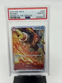 OP06-007 One Piece CCG TCG SHANKS Wings of the Captain Foil PSA 10 English - Image 3