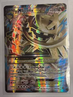2016 Pokemon XY Steam Siege # 109 Full Art Mega Steelix EX Card! - Image 1