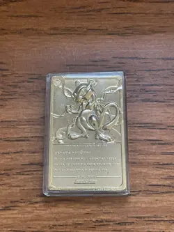 Pokemon Burger King 23k Gold Plated Trading Card Mewtwo In Red Box - Image 3