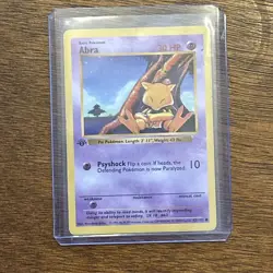 Pokemon Card Abra Base Set 1st Edition 43/102 TCG Trading Card - Image 1