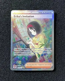 2023 Pokemon TCG English Trading Cards MEW EN 203/165 Erika's Invitation -HC22 - Image 1