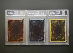 PSA 10 SEQ YU-GI-OH Egyptian God Cards Secret GBI-001 GBI-002 GBI-003 set Holo - Image 2