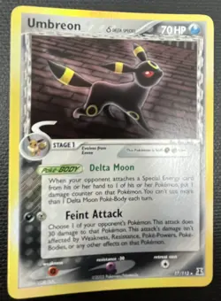 Umbreon Delta Species 17/113 EX Delta Species Holo Rare Pokemon Card - 2005 NM - Image 1