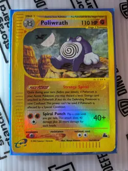 Pokemon TCG Poliwrath Reverse Holo Card Skyridge 26/144 - Image 1
