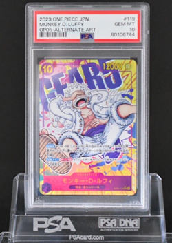 PSA10 One Piece Card Game Japanese Monkey D. Luffy Nika Gear 5 OP05-119 Parallel - Image 1