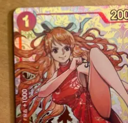 One Piece Nami Red Serial Number Chinese Card Rare Parallel Limited Edition - Image 3