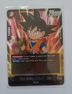 DBS Dragon Ball Fusion World FB04-012 Son Goku Mini SR Card - Image 1