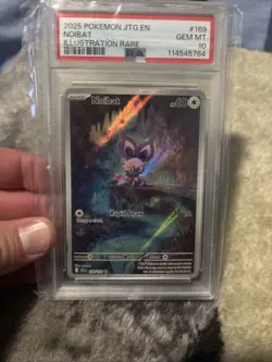 Noibat Illustration Rare Pokemon TCG Card #169/159 Sv09: Journey Together PSA 10 - Image 1