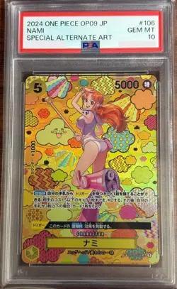PSA 10 Nami SR-SPC OP08-106 Emperors in the New World ONE PIECE Card Japanese - Image 1