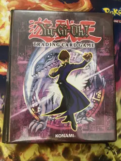 Vtg Yu-Gi-Oh 1996 Seto Kaiba Card Binder Yugioh Black Purple KONAMI Blue Eyes - Image 1