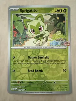 Sprigatito 012/193 Stamped Pokemon Horizons Promo Reverse Holo Pokemon Card NM - Image 1