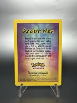 ANCIENT MEW DETAILS INSERT CARD - Pokemon Card - Promo - NM - Image 1
