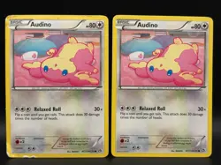 x2 Audino RC17/RC25 Legendary Treasures Radiant Collection Holo Pokemon Card - Image 1